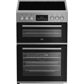 BEKO EDC6731S 60cm Electric Double Oven Cooker Ceramic Silver