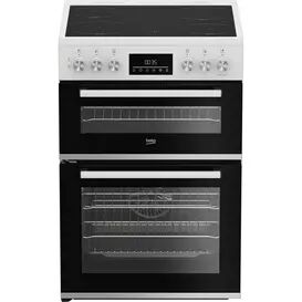 BEKO EDC6731W 60cm Electric Double Oven Cooker Ceramic White