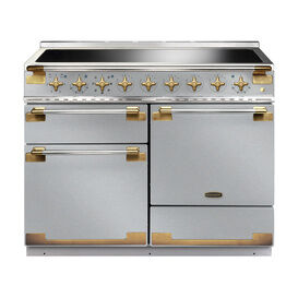 RANGEMASTER ELS110EISS/AB Elise Lux 110cm Induction Range - Stainless Steel with Antique Brass Trim