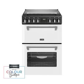 STOVES 444411993 Richmond Deluxe 60cm Dual Fuel Cooker - Ice White