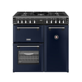 STOVES 444412006 Richmond Deluxe 90cm Dual Fuel Range Cooker - Midnight Blue