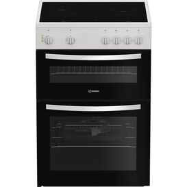 INDESIT IDE6VMW 60cm Electric Double Oven Cooker - White