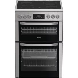 HOTPOINT HDE6VDCAX 60cm Electric Double Cooker - Inox