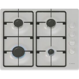BOSCH PBP6B2K60 Series 2 60cm 4 Burner Gas Hob - White