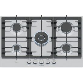 BOSCH PCQ7A5I90 Series 6 5 Burner 75cm Gas Hob - Stainless Steel