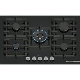 BOSCH PPQ7A6I40 Series 6 5 Burner 75cm Gas Hob - Black Glass