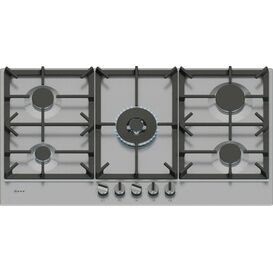 NEFF T29CIR8N0 N70 5 Burner 90cm Gas Hob - Stainless Steel