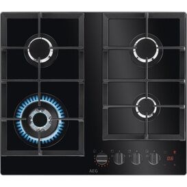 AEG HKB64450NB 8000 Flamelight Gas on Glass Hob 60cm