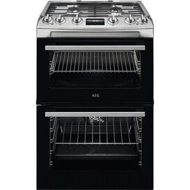 AEG CKX6540ACM 5000 SurroundCook 60cm Dual Fuel Cooker Stainless Steel