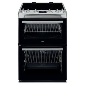 AEG CIX6540ACM 60cm Double Oven Cooker, Timer, Induction Hob Stainless Steel