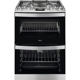 AEG CIX6540ACM 60cm Double Oven Cooker, Timer, Induction Hob Stainless Steel