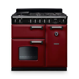 RANGEMASTER CL90DFPBOR/CM1 Classic 90cm Dual Fuel Bordeaux/Chrome
