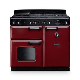 RANGEMASTER CL100DFPBOR/CM1 Classic 100cm Dual Fuel Bordeaux/Chrome