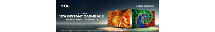 Save up to 10% on Selected TCL TV's