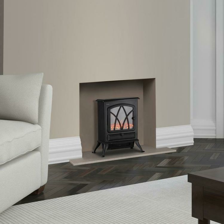 Buy WARMLITE WL46018 2kW Electric Flame Effect Fire Electric Stove Black  from £89.99