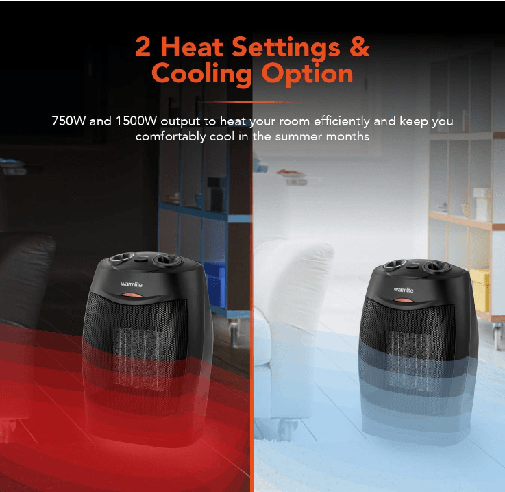 Buy WARMLITE WL44005 1.5Kw Ceramic Fan Heater from £29.99