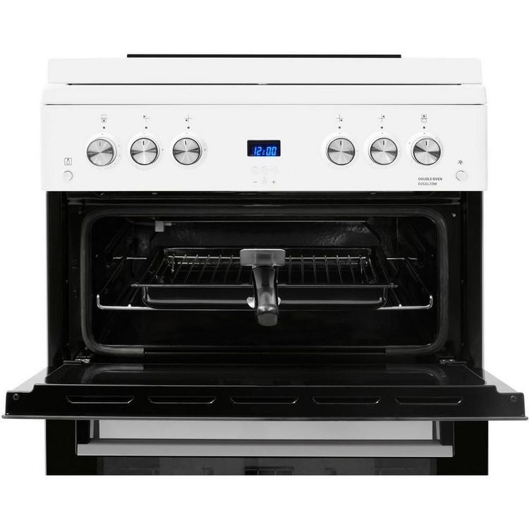 60cm double oven gas cooker with lid