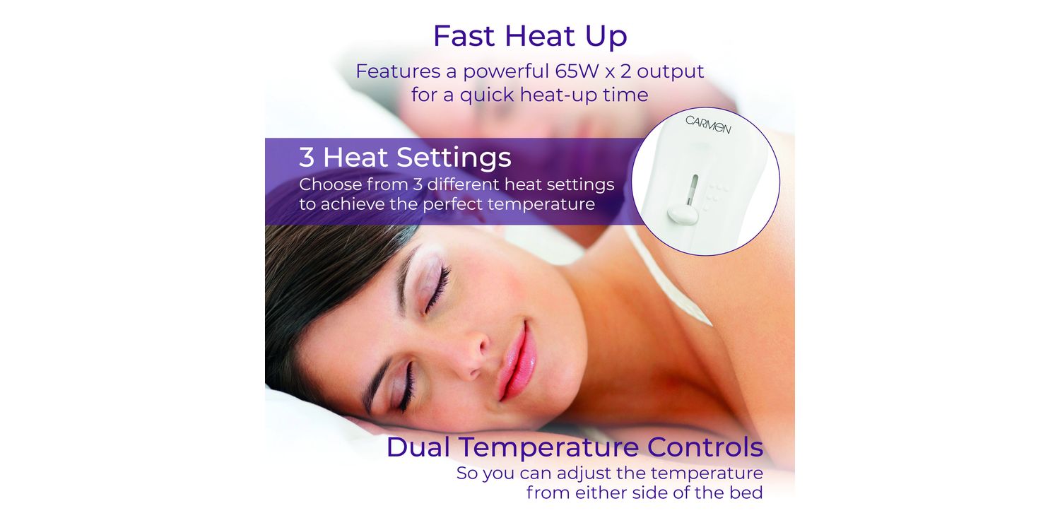 Buy CARMEN King Fitted Electric Blanket 203x152 from £49.99