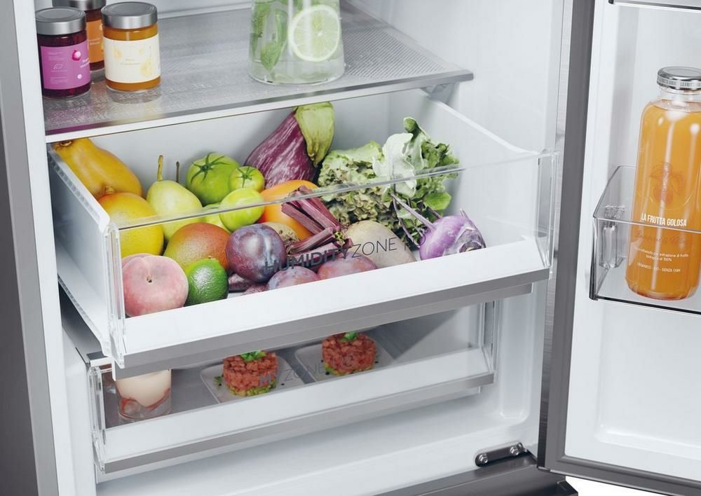 Buy HAIER HTW5618EWMP 59.5cm 3D Fridge Freezer - Dark Inox from £579.99