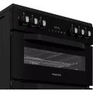 HOTPOINT HDD6GDC2B1 60cm Dual Fuel Double Cooker with Glass Lid Black additional 4