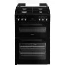 HOTPOINT HDD6GDC2B1 60cm Dual Fuel Double Cooker with Glass Lid Black additional 1