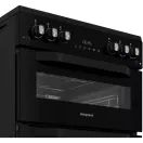 HOTPOINT HDG6GDCB1 60cm Gas Double Cooker with Glass Lid - Black additional 5