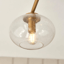 ENDON 118507 Jacob 3 Light Semi Flush Brushed Aged Brass Clear Glass additional 7