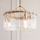 ENDON 118467 Karine 3 Light Pendant Brushed Aged Brass Clear Glass additional 4