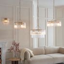 ENDON 118467 Karine 3 Light Pendant Brushed Aged Brass Clear Glass additional 7