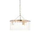 ENDON 118467 Karine 3 Light Pendant Brushed Aged Brass Clear Glass additional 1