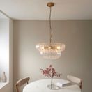 ENDON 116976 Montrose 6Lt Pendant Brushed Aged Brass Clear Glass additional 2