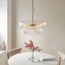 ENDON 116976 Montrose 6Lt Pendant Brushed Aged Brass Clear Glass additional 4
