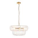 ENDON 116976 Montrose 6Lt Pendant Brushed Aged Brass Clear Glass additional 8