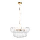ENDON 116976 Montrose 6Lt Pendant Brushed Aged Brass Clear Glass additional 7