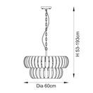 ENDON 116976 Montrose 6Lt Pendant Brushed Aged Brass Clear Glass additional 10