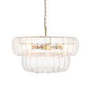 ENDON 116976 Montrose 6Lt Pendant Brushed Aged Brass Clear Glass additional 1