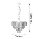 ENDON 114197 Toulouse 12Lt Pendant Satin Brass Grey Glass additional 10