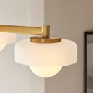 ENDON 120631 Boss 3 Light Semi Flush Brushed Aged Brass Opal Glass additional 6