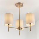 ENDON BRIO-3AB Brio 3lt Semi Flush Antique Brass Cream Shades additional 2