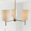 ENDON BRIO-3AB Brio 3lt Semi Flush Antique Brass Cream Shades additional 4
