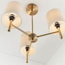ENDON BRIO-3AB Brio 3lt Semi Flush Antique Brass Cream Shades additional 5