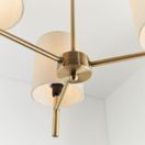 ENDON BRIO-3AB Brio 3lt Semi Flush Antique Brass Cream Shades additional 6
