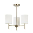 ENDON BRIO-3AB Brio 3lt Semi Flush Antique Brass Cream Shades additional 1