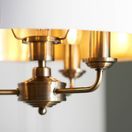 ENDON 98934 Highclere 3Lt Pendant Antique Brass White Shade additional 6