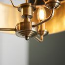 ENDON 98934 Highclere 3Lt Pendant Antique Brass White Shade additional 7