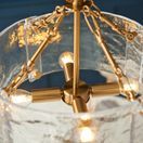 ENDON 118583 Keller 4 Light Pendant Brushed Aged Brass Clear Glass additional 6