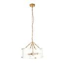 ENDON 118583 Keller 4 Light Pendant Brushed Aged Brass Clear Glass additional 9