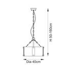 ENDON 118583 Keller 4 Light Pendant Brushed Aged Brass Clear Glass additional 10