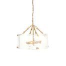 ENDON 118583 Keller 4 Light Pendant Brushed Aged Brass Clear Glass additional 1