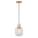 ENDON 120664 Travi Natural Stone Clear Ribbed Glass Pendant additional 8